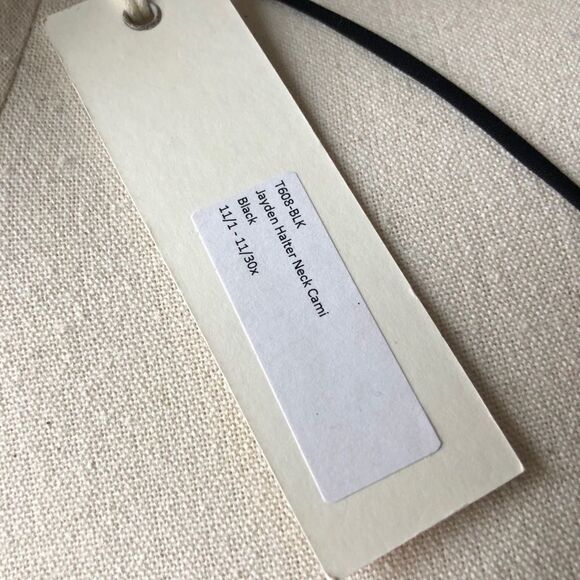 NWT Capulet Jayden Halter Neck Cami Open Back Handkerchief Black S - Picture 6 of 12